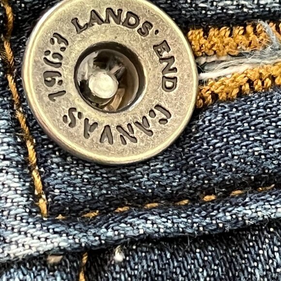 Lands' End Canvas 1963 sz. 30 Boyfriend Fit Medium Wash Mid Rise Denim Jeans - Picture 3 of 8